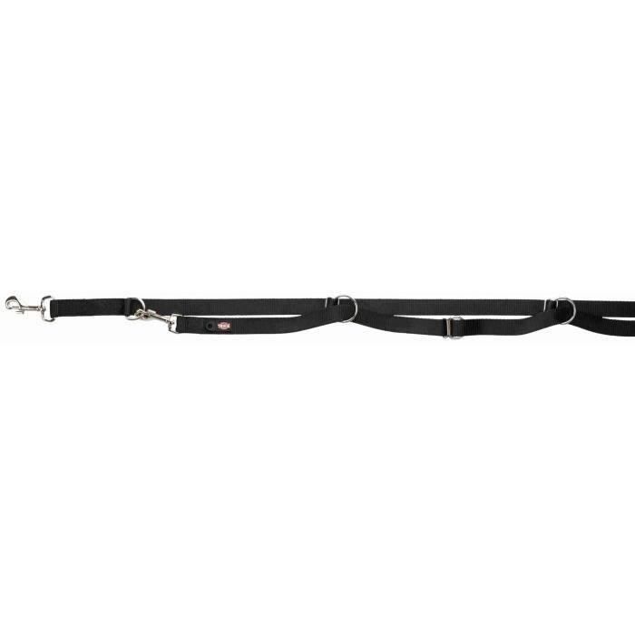 TRIXIE Premium adjustable leash - Extra long - L-XL: 3 m - 25 mm - Black