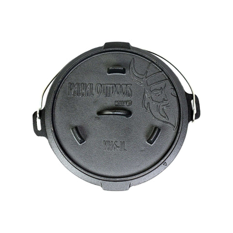 Dutch Oven Cast Iron with Legs Outdoor 6.1 Liters