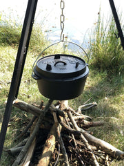 Dutch Oven Roasting Pan Cast Iron 8 Liters