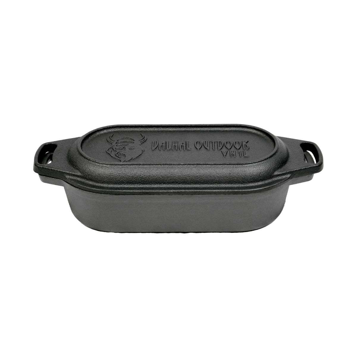 Cocotte Ovale en Fonte avec Couvercle Grill, 1 Litre