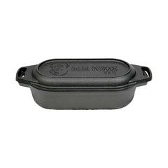 Cocotte Ovale en Fonte avec Couvercle Grill, 1 Litre