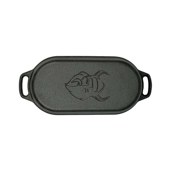 Cocotte Ovale en Fonte avec Couvercle Grill, 1 Litre