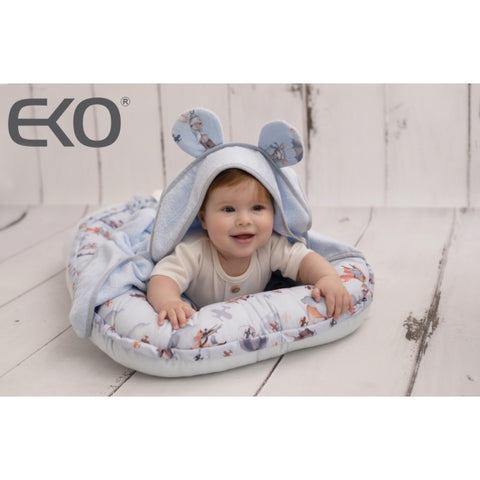 Bamboo bath cover PILOT BEAR/WHITE