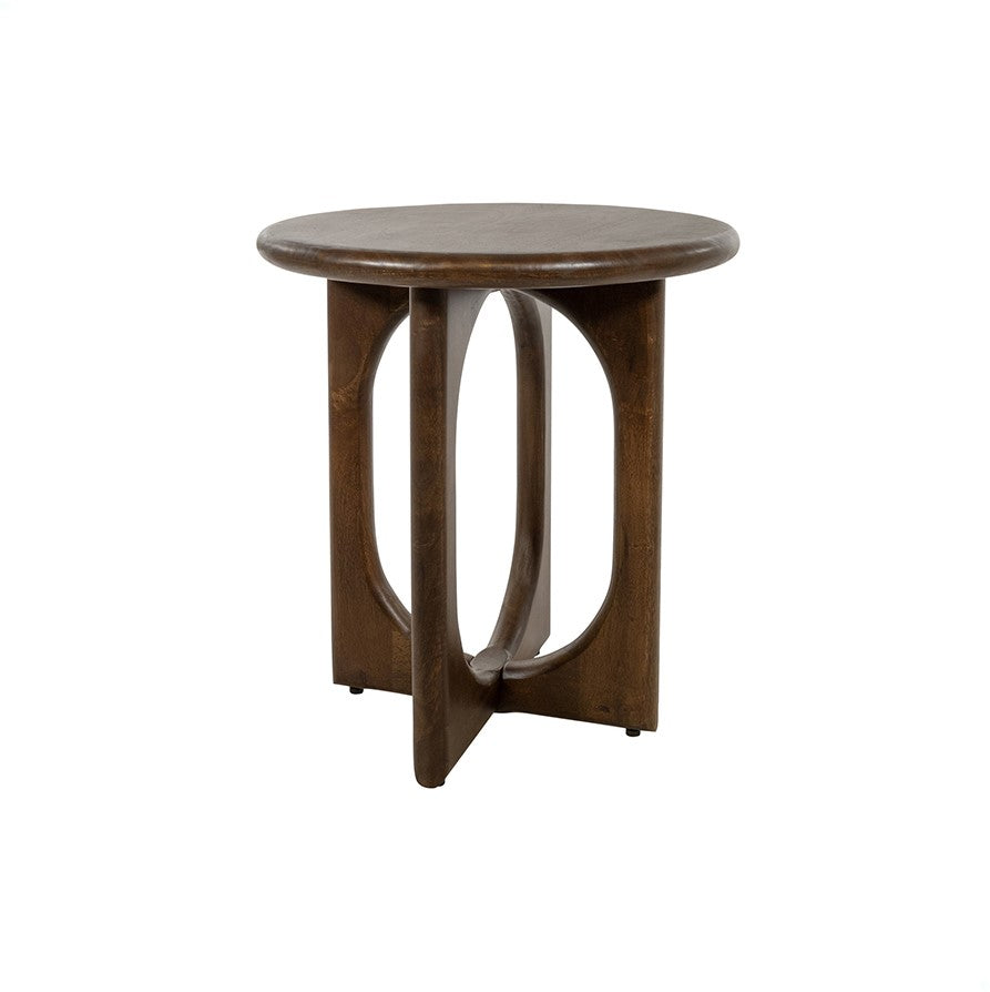 Side table Ø50, Mango Brown Walnut