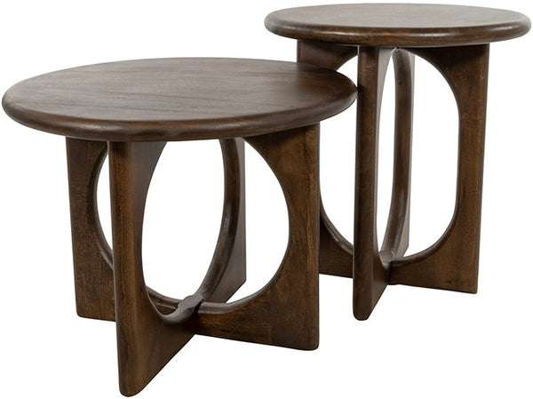 Side table Ø50, Mango Brown Walnut
