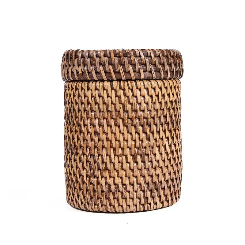 The Rattan Canister - Natural Brown
