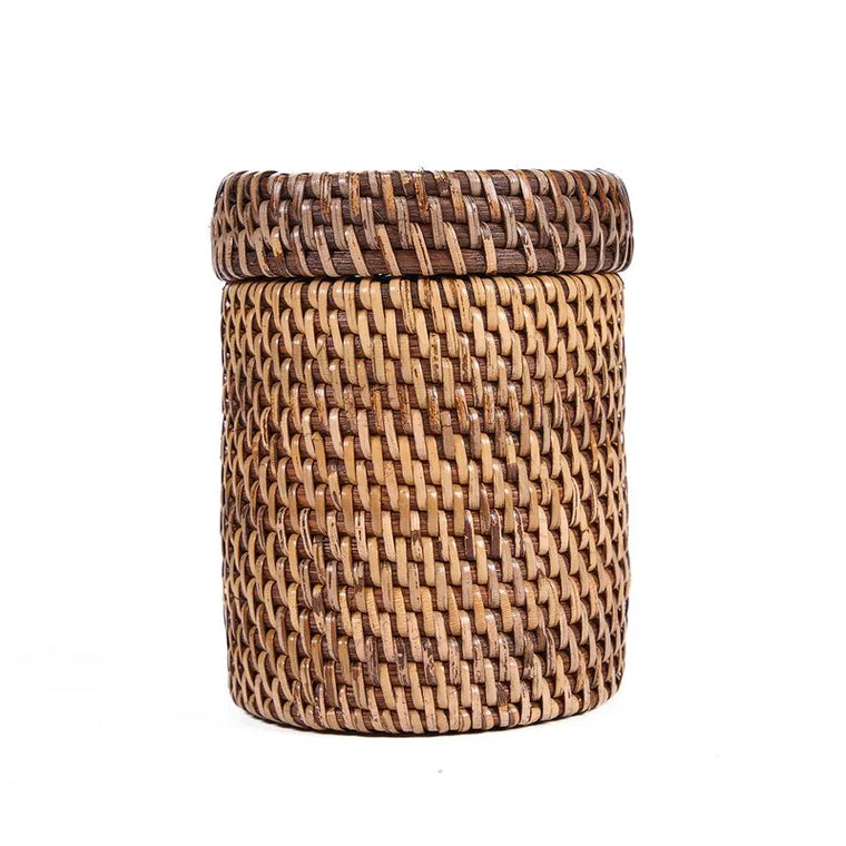 The Rattan Canister - Natural Brown