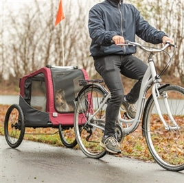 TRIXIE DOG BIKE CAT GREY / RED 76/136X66X74 CM