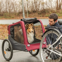 TRIXIE DOG BIKE CAT GREY / RED 76/136X66X74 CM