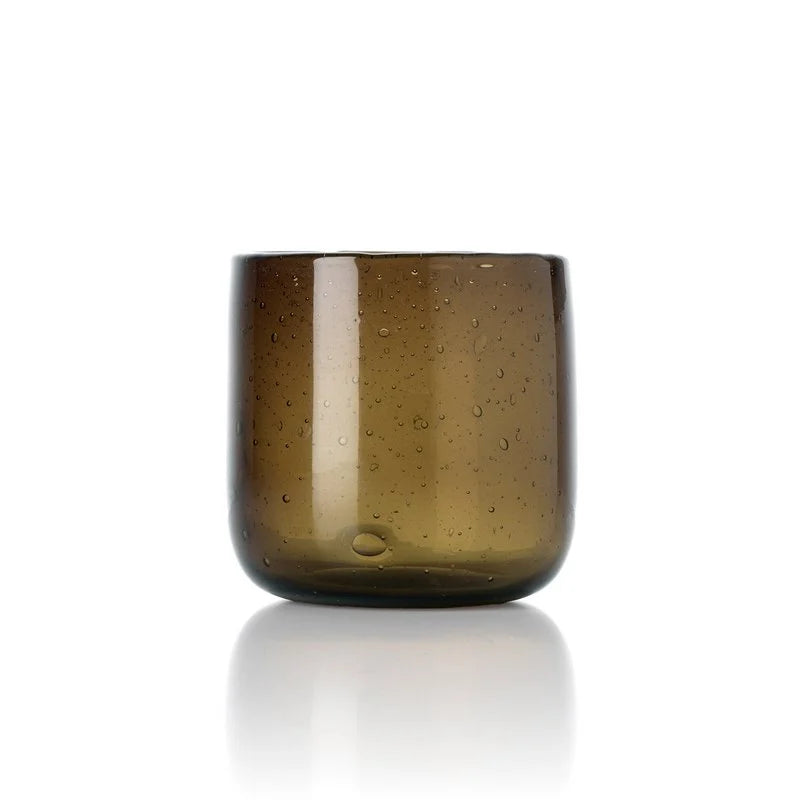 The Éclat Cognac Candle Holder - Smoky Brown