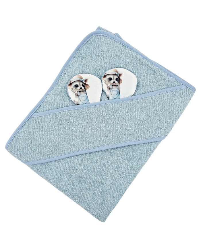 Bamboo bath cover FARMER/BLUE