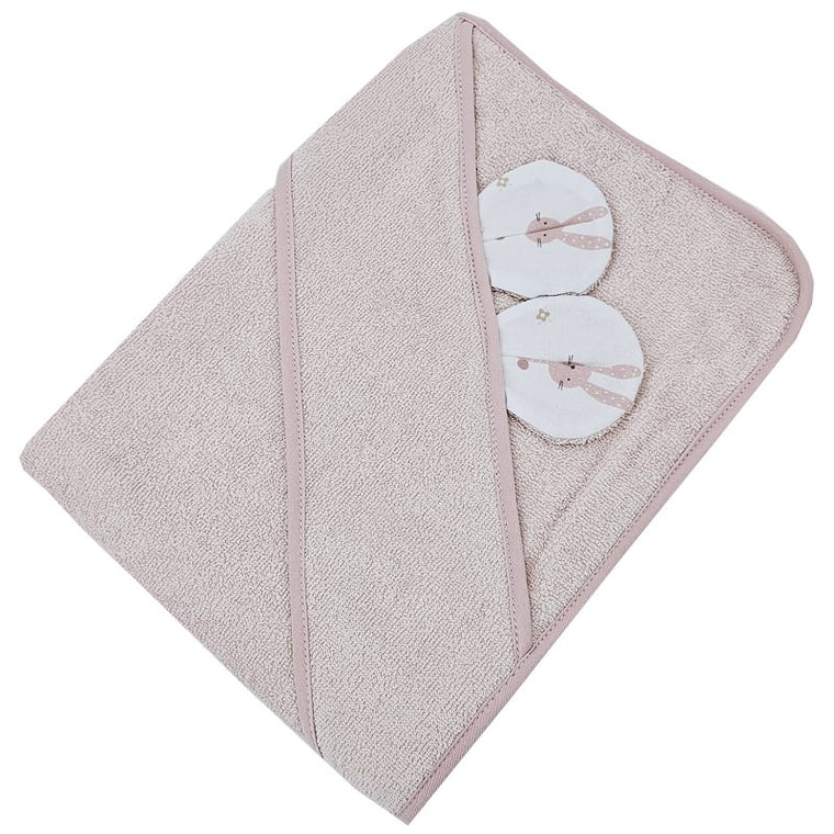Peignoir en bambou LAPIN/ROSE POUDRE