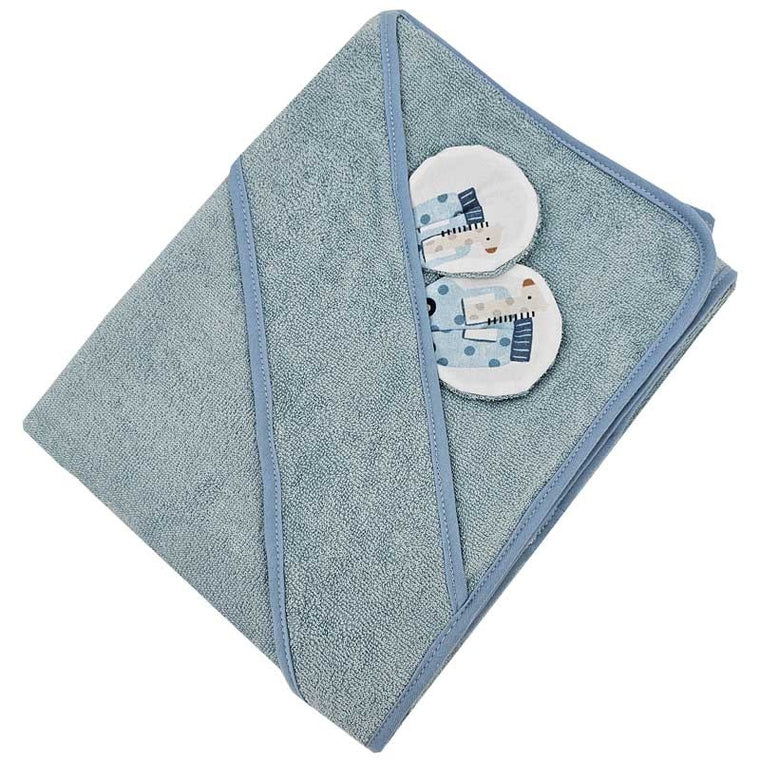 Peignoir de bain en bambou GIRAFFE/BLEU