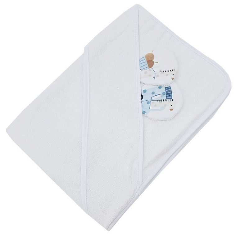 Peignoir de bain en bambou GIRAFFE/BLANC