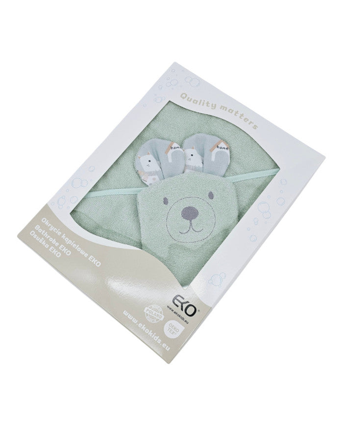 Peignoir en bambou et gant de toilette EKO DOGS