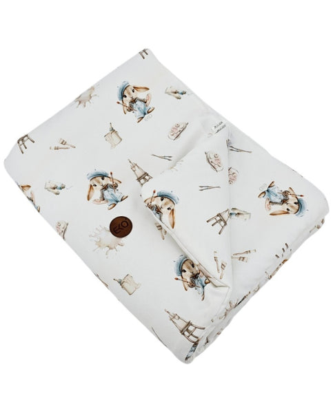 Bamboo Blanket 75x100 cm with Filling – Soft & Breathable for Stroller and Crib PAINTER