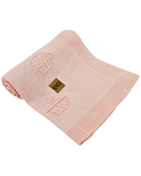 Bamboo knitted blanket MUFFINS APRICOT