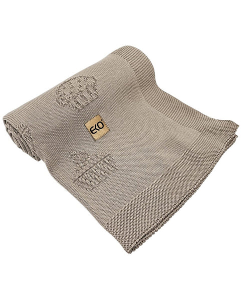 Bamboo knitted blanket MUFFINS LIGHT BROWN