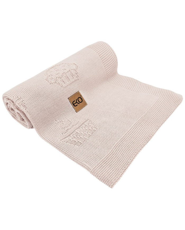 Bamboo knitted blanket MUFFINS ROSE PINK
