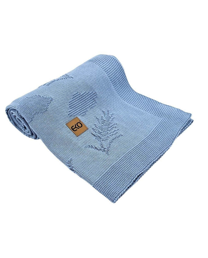 Bamboo knitted blanket Spikes JEANS