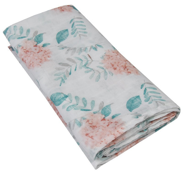 BAMBOO SWADDLE & NAPPY 120 x 120 cm HYDRANGEA