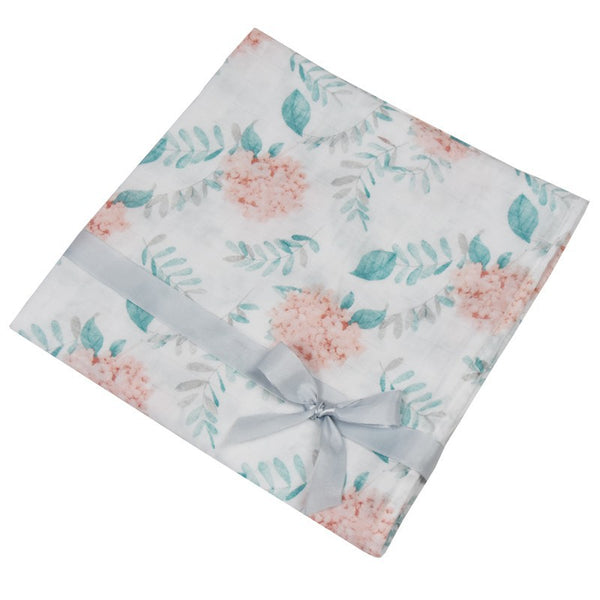 BAMBOO SWADDLE & NAPPY 120 x 120 cm HYDRANGEA