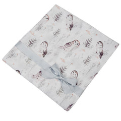 BAMBOO SWADDLE & NAPPY 120 x 120 cm  OWLS