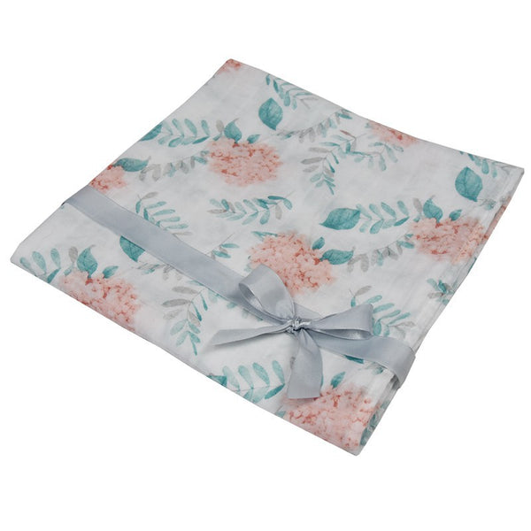 BAMBOO SWADDLE & NAPPY 120 x 120 cm HYDRANGEA