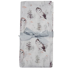 BAMBOO SWADDLE & NAPPY 120 x 120 cm  OWLS