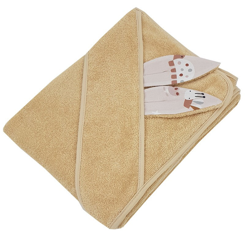 BEES/BEIGE cotton bath robe