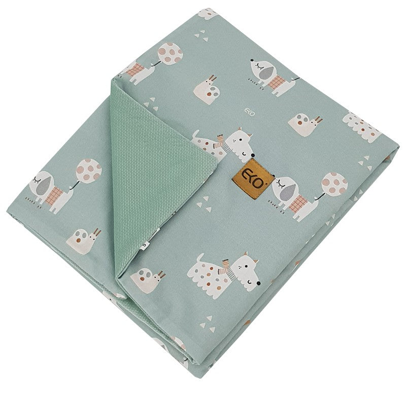 Blanket and play mat with VELVET fabric lining DOGS