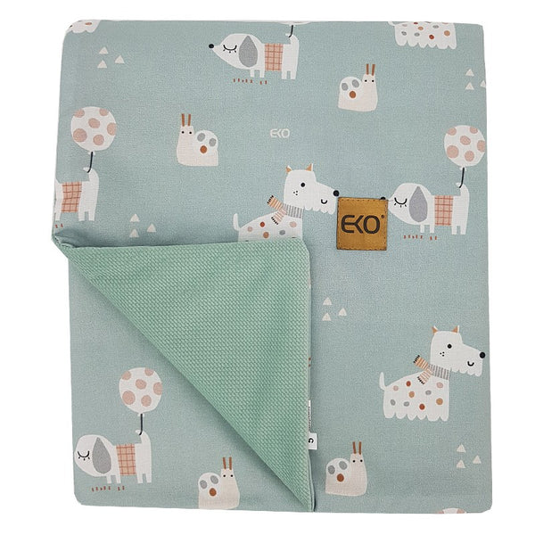 Blanket and play mat with VELVET fabric lining DOGS