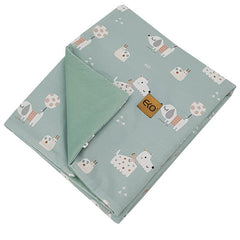Blanket and play mat with VELVET fabric lining DOGS