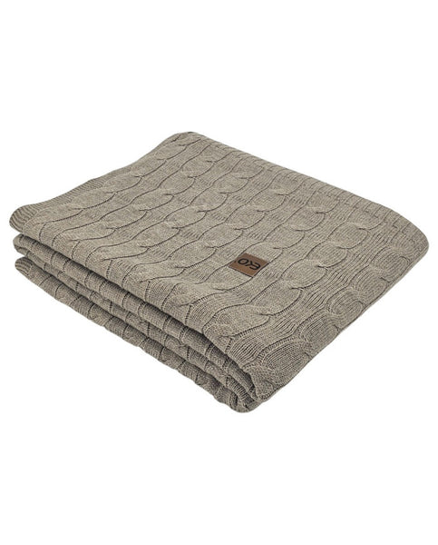 Cashmere knitted blanket 200x220 cm - VERONA200 TAUPE