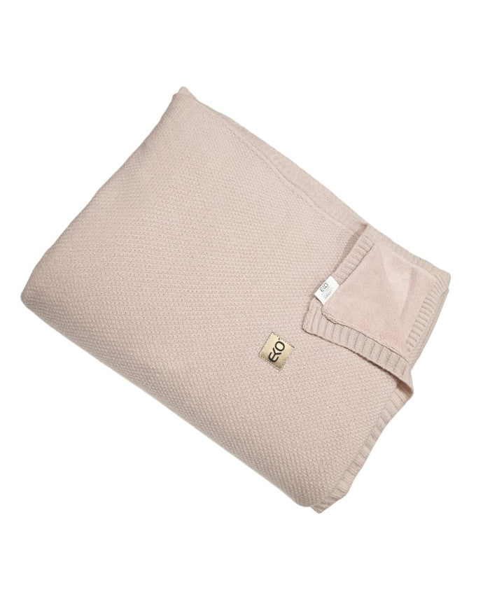 Gebreide set Deken met bontvoering en Kussen - SET MILANO DUO ROSE PINK