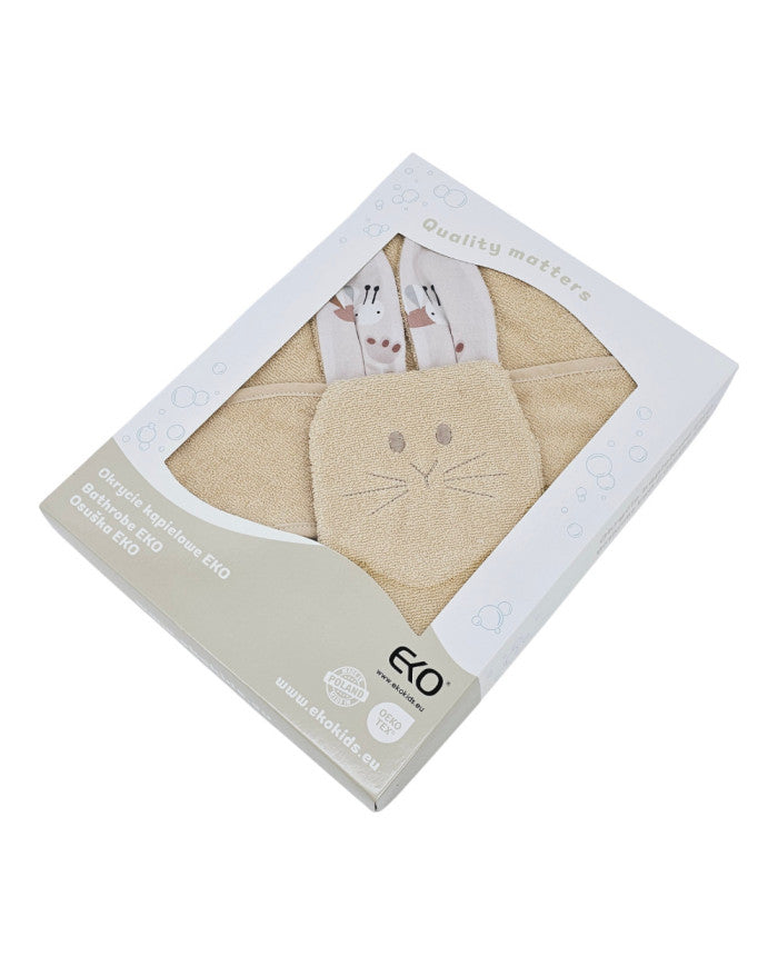 Couverture de bain en coton et flanelle EKO ABEILLES