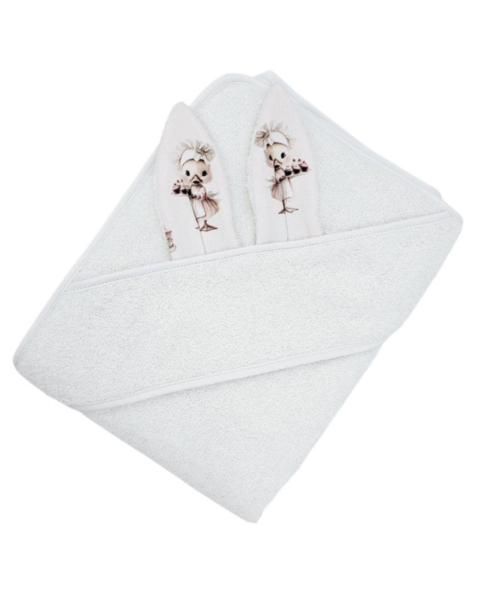 Cotton bath robe COOK/WHITE