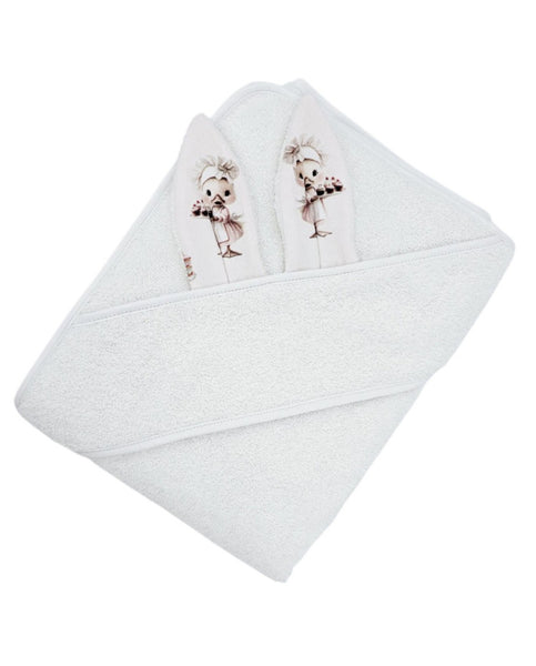 Cotton bath robe COOK/WHITE