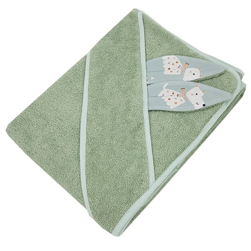 Cotton bath robe DOGS/MINT