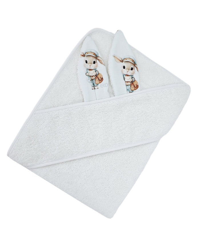 Cotton bath robe POSTMAN/WHITE