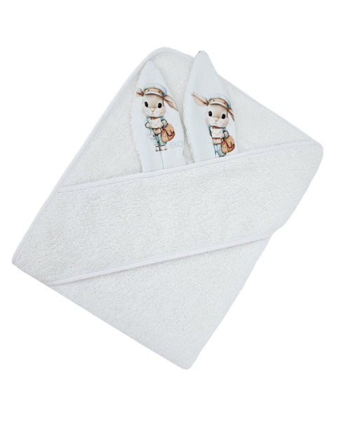 Cotton bath robe POSTMAN/WHITE
