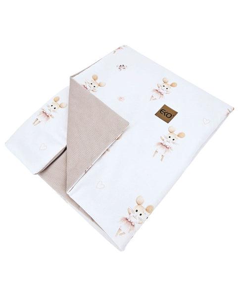 Educational blanket mat with lining VELVET BALLERINA MOUSE