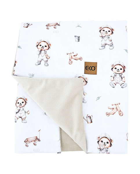 Educational blanket mat with lining VELVET GARDENER BEAR