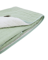 Fur Quilted Muslin Blanket MINT