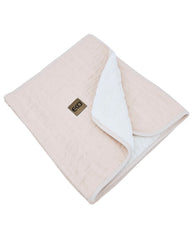 Fur Quilted Muslin Blanket ROSE PINK