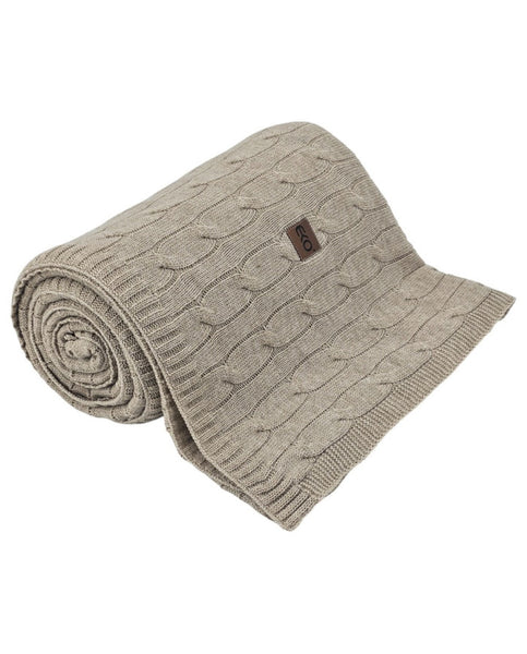 Cashmere knitted blanket 150x200 cm - VERONA LATTE