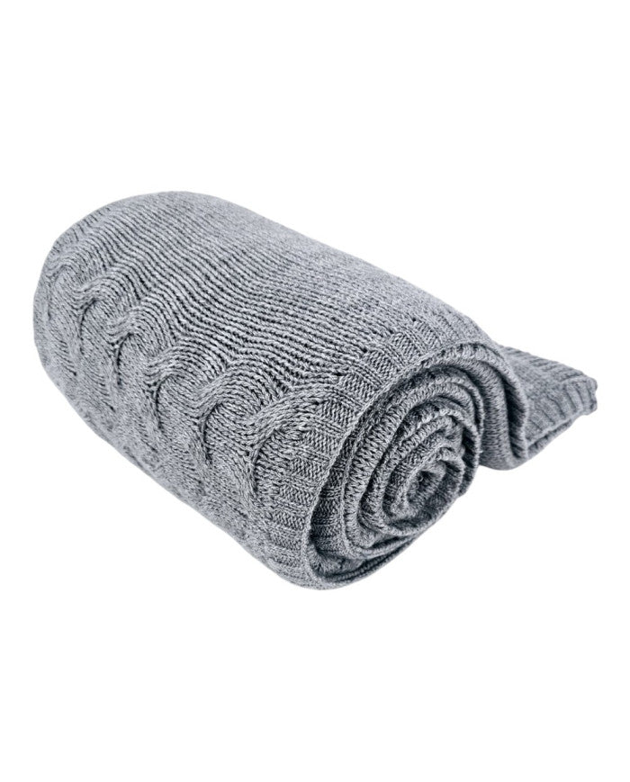 Knitted blanket with wool 150x200 cm - AREZZO POPIEL