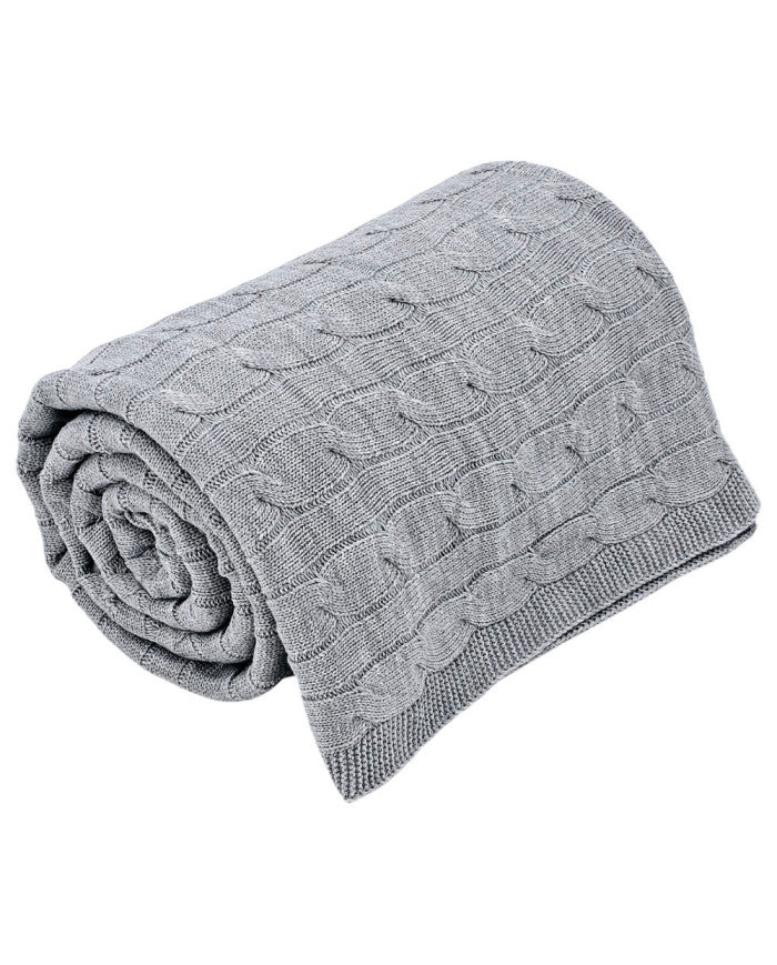 Cashmere knitted blanket 150x200 cm - VERONA POPIEL
