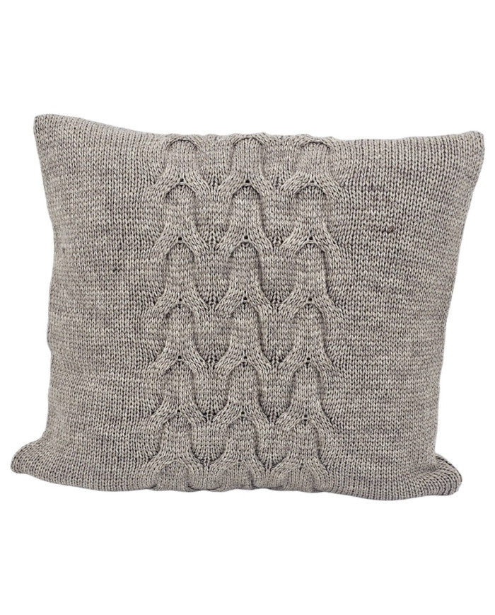 Knitted pillowcase with wool 45x45 cm - AREZZO TAUPE