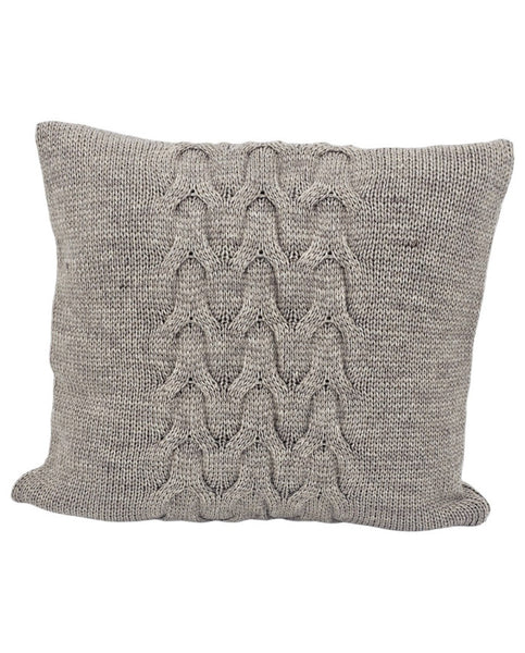 Knitted pillowcase with wool 45x45 cm - AREZZO TAUPE